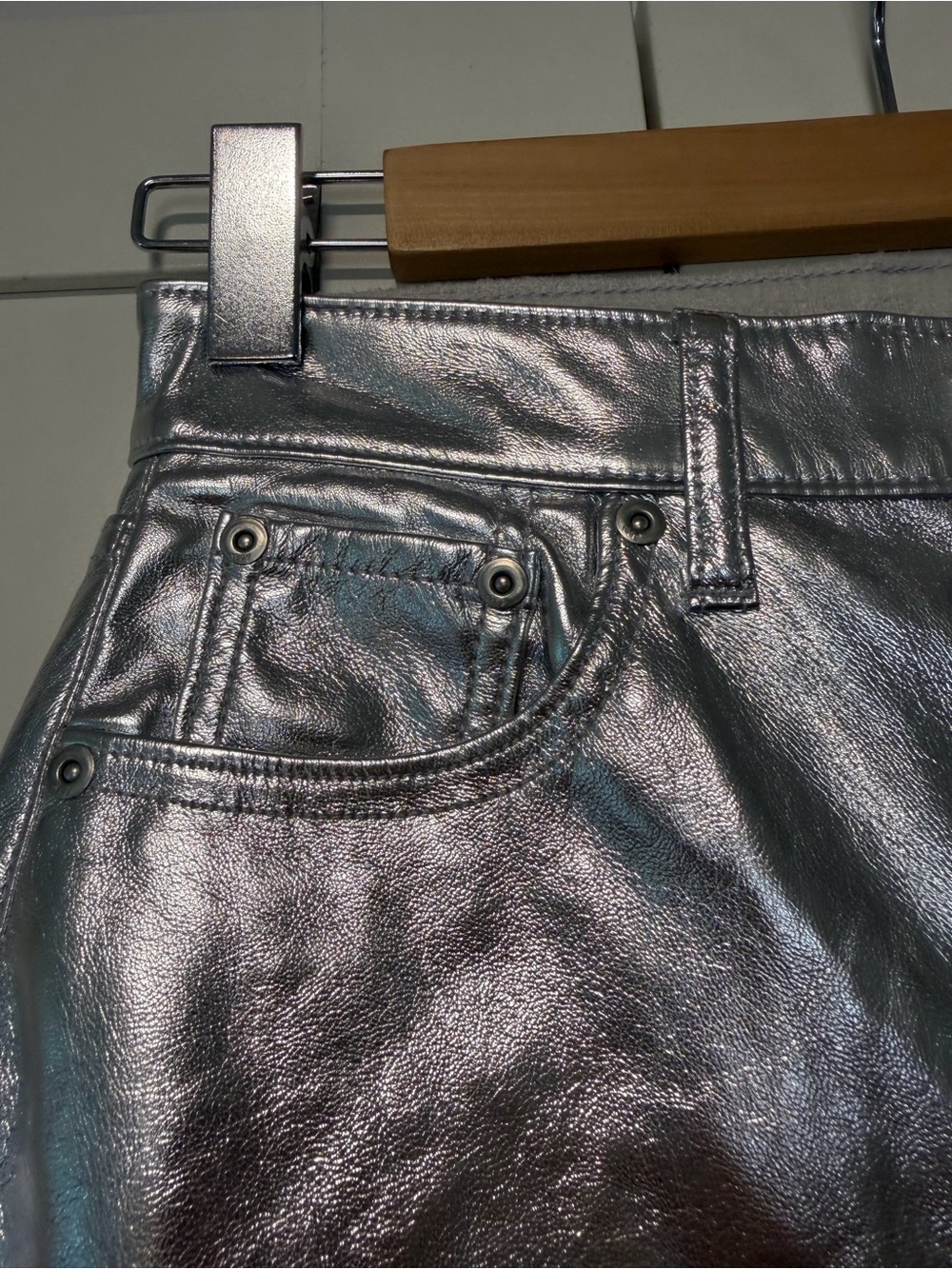 Gap Metallic Silver Straight-Leg Pants *Concert* pants! - Picture 11 of 11